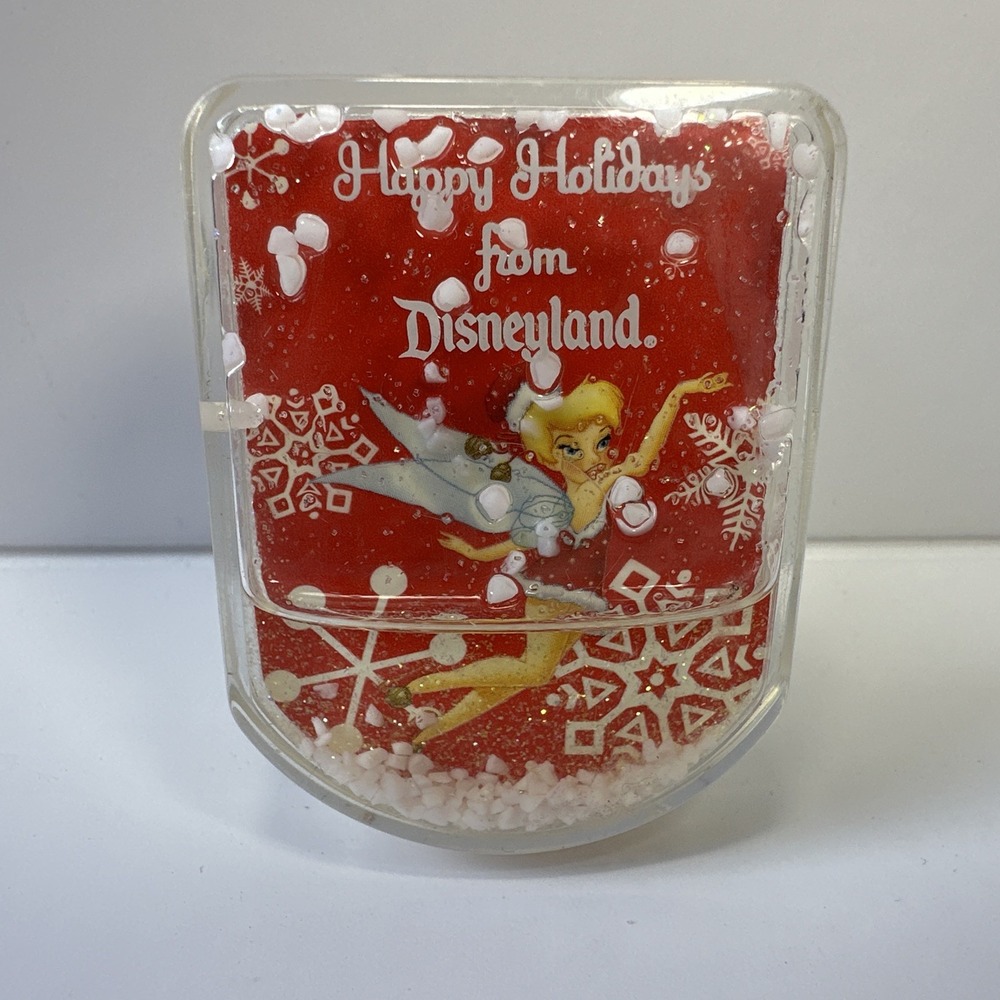 Vintage Disneyland Tinkerbell Happly Holidays Clip Refrigerator Magnet Christmas